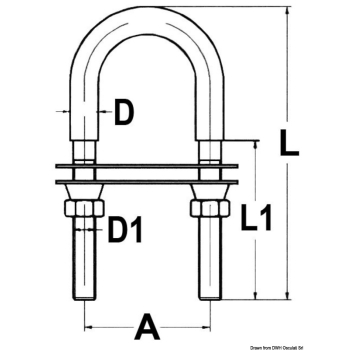 Cavallotto con dado sicurezza M10 