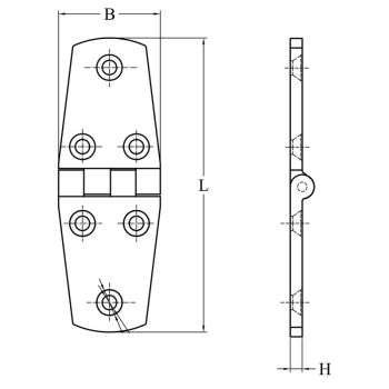 Cerniera inox mm.102x38