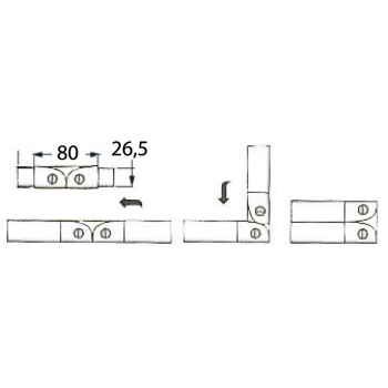 Cerniera per tubo 30x1,5 mm 