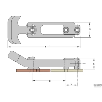 Chiusura leva southco f7 12x25mm