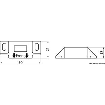 Chiusura magnetica fissaggio ad angolo bianca 