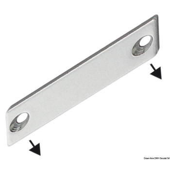 Chiusura magnetica fissaggio ad angolo bianca 