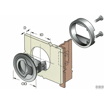 Chiusura spinta d60mm inox key< 