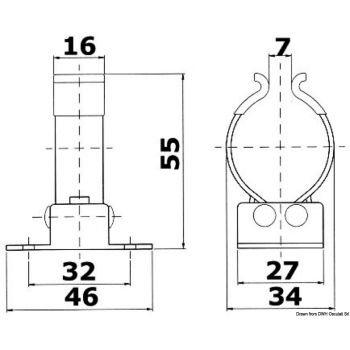 Clip inox per tubi 30/35 mm 