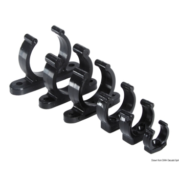 Clip nera plastica pesante 20 mm 