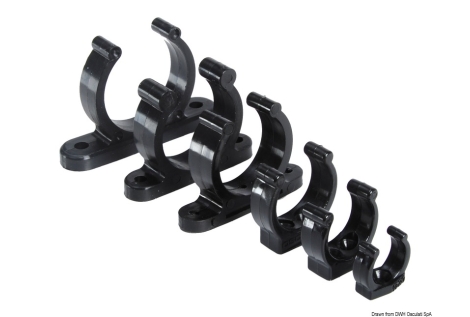 Clip nera plastica pesante 20 mm 