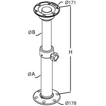 Colonna Thread Lock 500/700 mm generica 4841761+4841764-C01