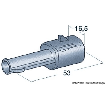 Connettore stagno maschio 1 polo 
