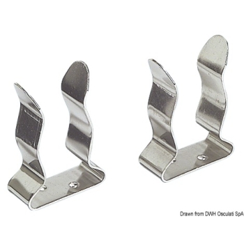 Coppia clips inox 25/32 mm 