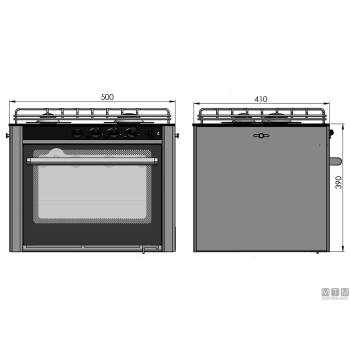 Cucina can 3 fuochi + forno 