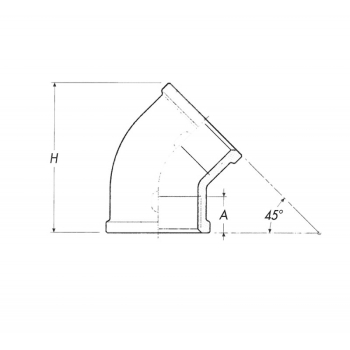 Curva a 45° f-f da 1'1/2