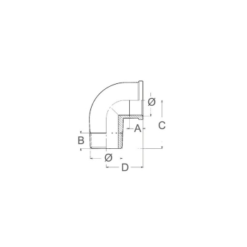 Curva m-f in bronzo da 1'1/4