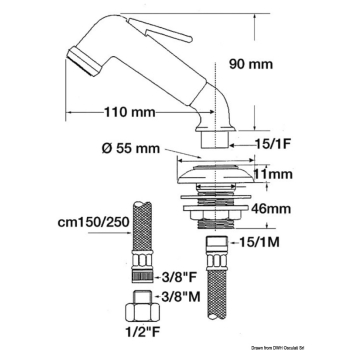 Doccetta 3/8" 1,5 m 