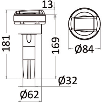 Doccia c/miscelatore Saturn base orizzont.cromata 