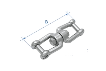 Doppio grillo girevole con interno perno esagonale, Inox 316, Diam. 10mm