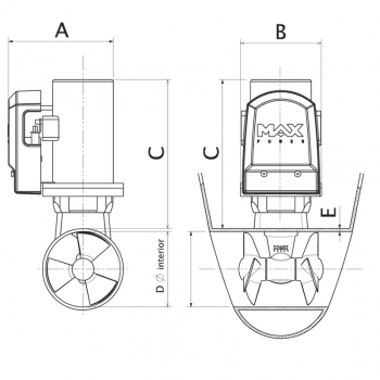 Elica di Prua Max Power CT300 24V