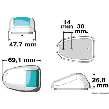 Fanale bianco inox 360° Orions 