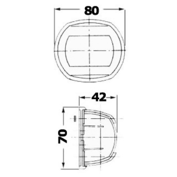 Fanale Compact LED destro  RAL 7042 