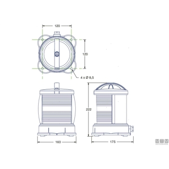 Fanale dhr rina 112.5 verde <50m 