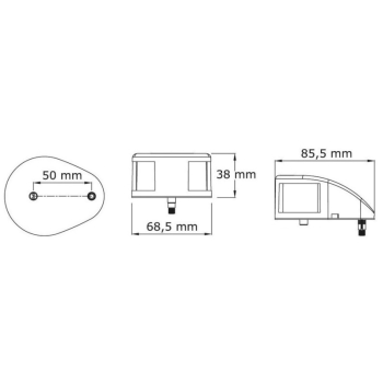 Fanale di via Mouse Deck bicolore corpo inox 