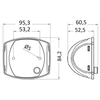 Fanale di via Sphera II 135° corpo bianco 