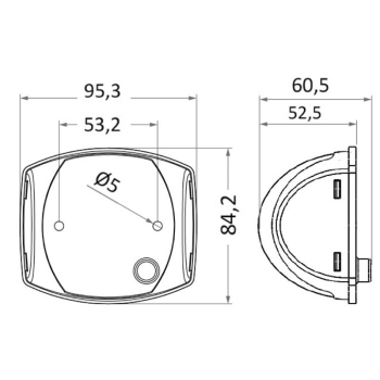 Fanale di via Sphera II inox 135° 