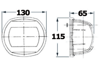 Fanale Maxi 20 poppa bianco/bianco 12 V 