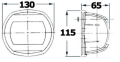 Fanale Maxi 20 poppa bianco/bianco 12 V 