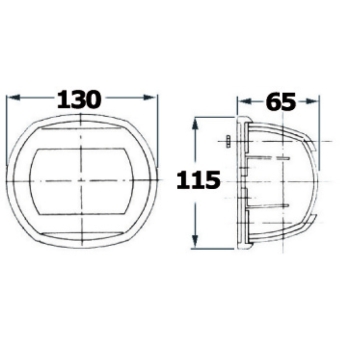 Fanale Maxi 20 poppa bianco/bianco 24 V 