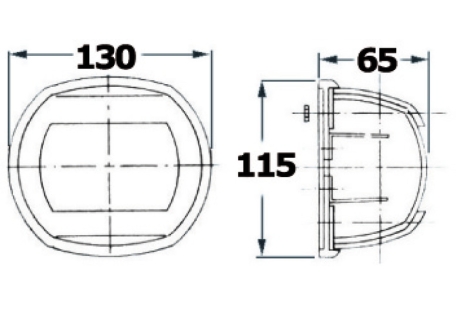 Fanale Maxi 20 poppa bianco/bianco 24 V 