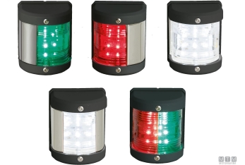 Fanale midi led 12v bk rosso/verde< 