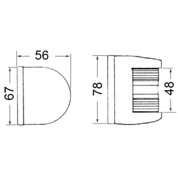 Fanale U85 inox testa albero 