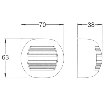 Fanali LED RINa Flat Inox