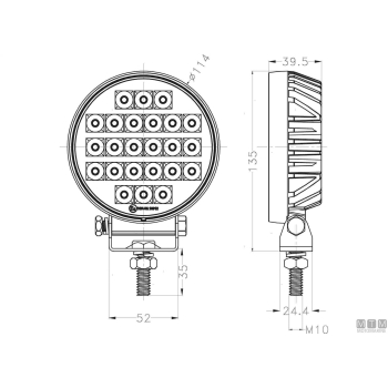 Faretto LED da Coperta e Pozzetto S-line D110 24W Flood