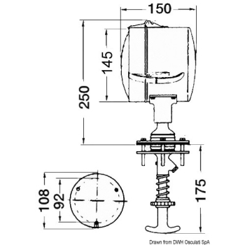 Faro comado interno led 12/24V 24W 