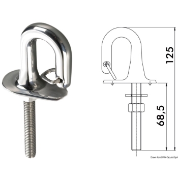 Gancio sci inox 