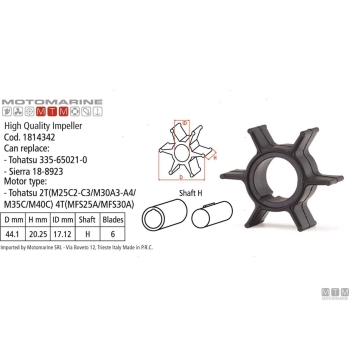 Girante mtm -oem toha 345-65021-0 