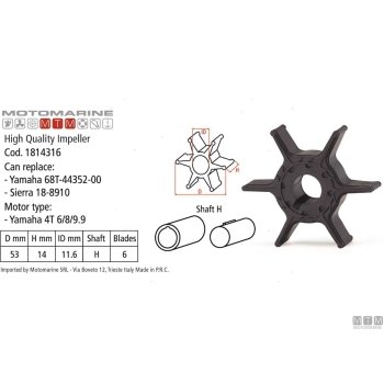 Girante mtm -oem yama 63v-44352-01 