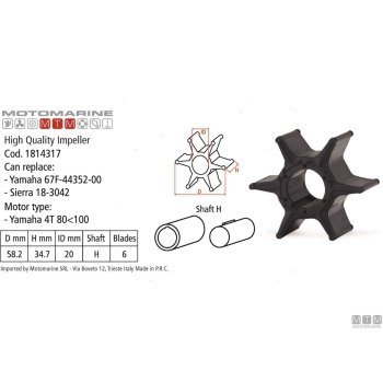 Girante mtm -oem yama 67f-44352-01 