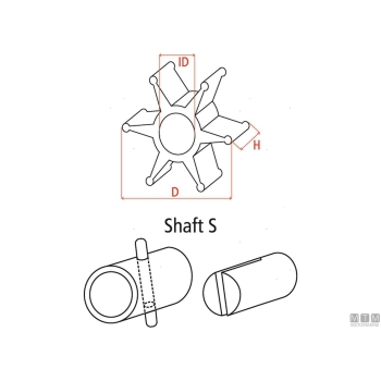 Girante npr d40 di9.5 h19 bs-6p 