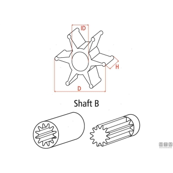 Girante npr d95 di25 h130 bb-12p 