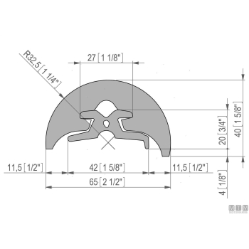 Giunto profili radial 30 bianco 