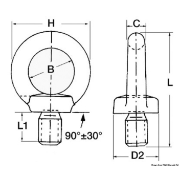 Golfare maschio 16 mm 