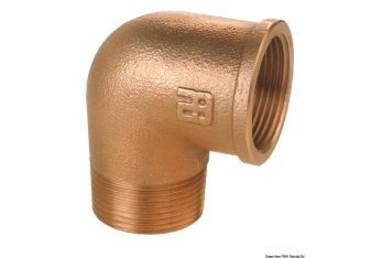 Gomito a 90° M-F in bronzo 1" 