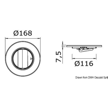 Griglia ABS bianco 163 mm 