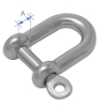 Grillo a "D", Acciaio Inox AISI 316, 6mm