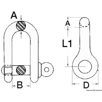 Grillo inox a U asse imperdibile 8 mm 