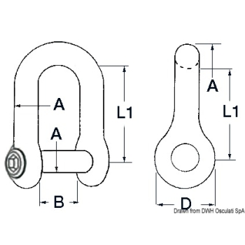 Grillo inox per ancore 10 mm  