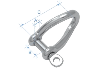 Grillo ritorto, acciaio inox AISI 316, Diam. 10mm