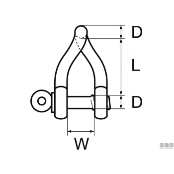 Grillo torto card d10mm inox<